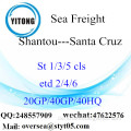 Shantou Port Seefracht Versand nach Santa Cruz